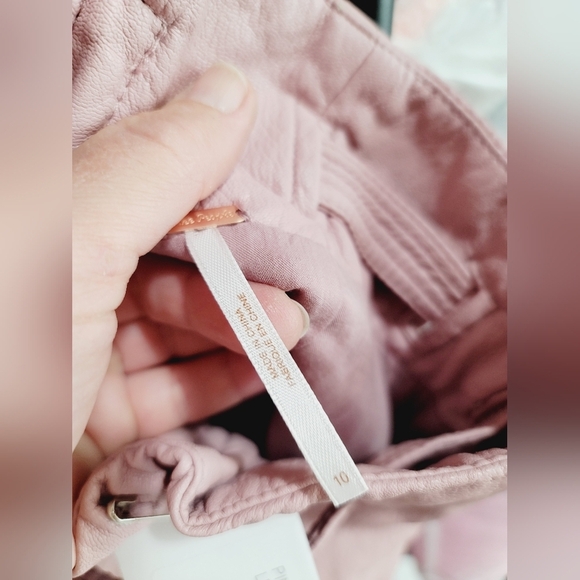 Free People Paperbag Faux Leather Mini Skirt, Size 10 - Picture 2 of 5